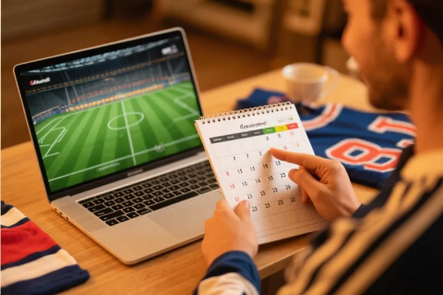 球迷规划观赛日程示意图